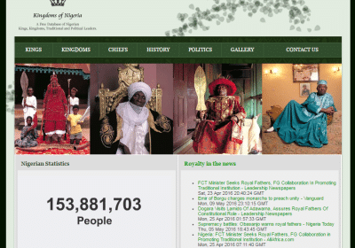 Web design Portfolio: Kingdoms of Nigeria